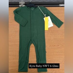 Kyte BABY Dark Green Bamboo Footie One-Piece